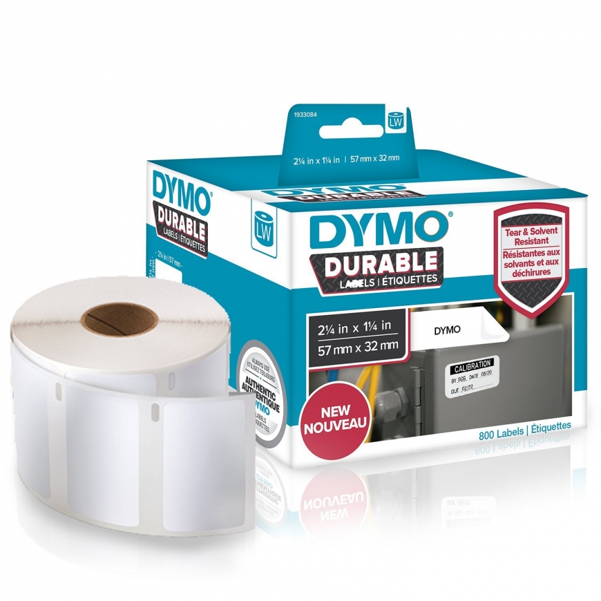 DYMO LW - LW Durable Labels - 32 x 57 mm - 1933084 Valge Iseliimuv printerisilt