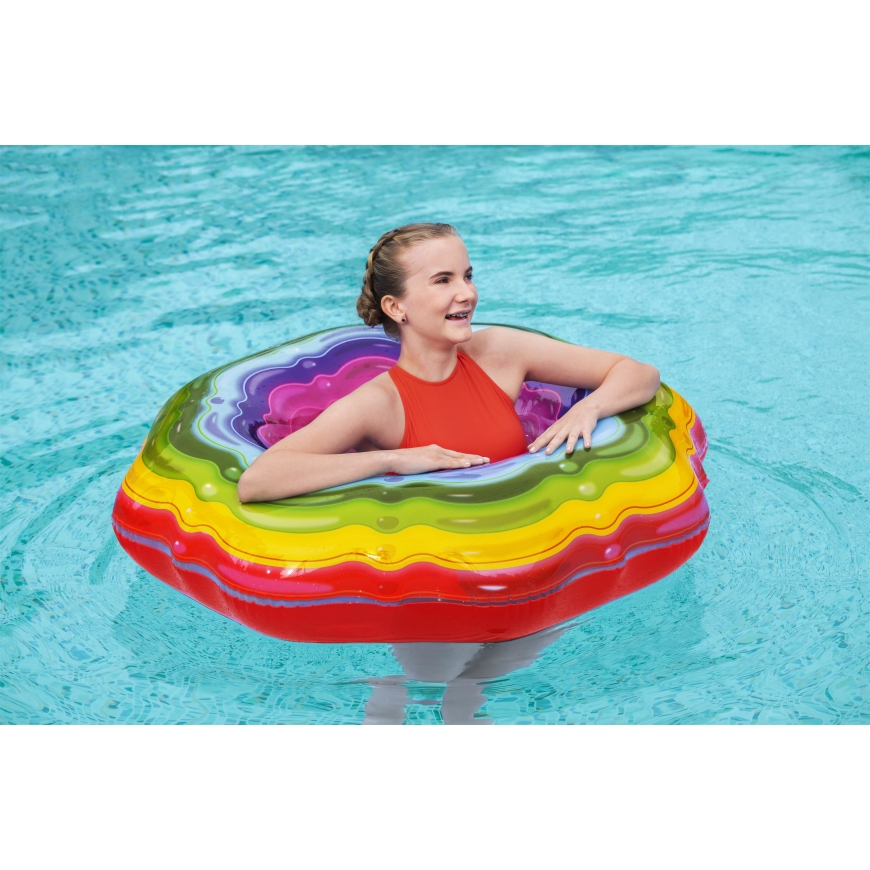 Bestway 36163 pool/beach float Multicolour Pattern PVC Swimming ring – 4