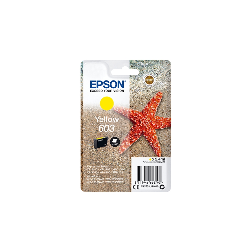 Epson C13T03U44020 tintes kārtridžs 1 pcs Oriģināls Standarta produktivitāte Dzeltens