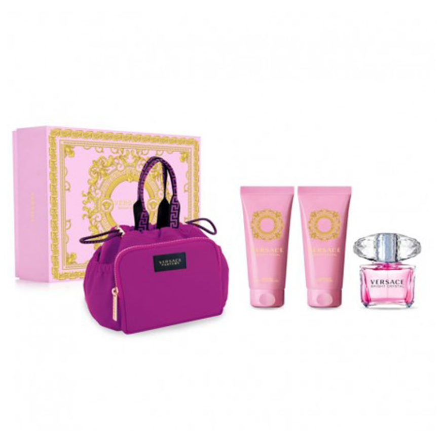 Versace Bright Crystal set for women (EDT, 90 ml + shower gel, 100 ml + body lotion, 100 ml + cosmetic) – 4
