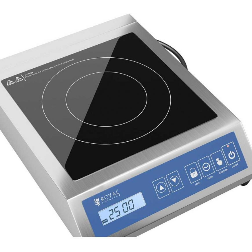 Royal Catering Nešiojama indukcinė viryklė, 1 kaitvietė, sk. 28 cm LCD 3500 W – 4
