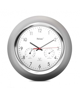 Mebus 19454 wall/table clock Digital clock Round Silver, White