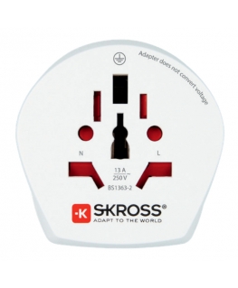 Skross 1.500210-E pistorasia-adapteri Tyyppi F Universaali Valkoinen