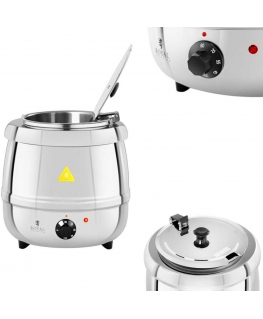 Royal Catering Electric kociołek garnek do zupy 10 l steel