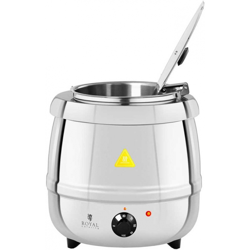 Royal Catering Electric kociołek garnek do zupy 10 l steel – 3