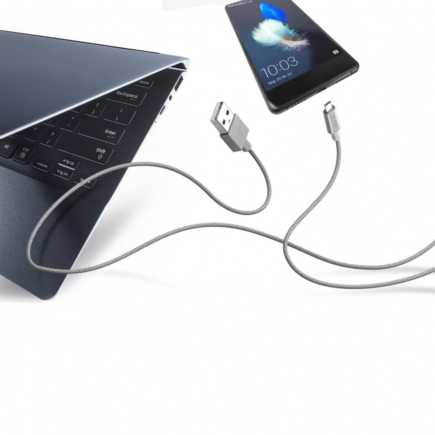 SBS TECABLETC15BS USB-kaabel 1,5 m USB 2.0 USB A USB C Hõbe – 2