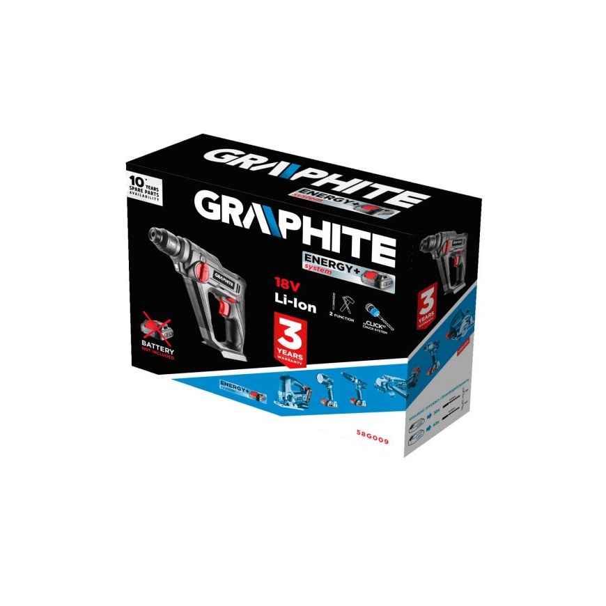 Graphite 58G009 rotary hammer 900 RPM SDS Plus – 2