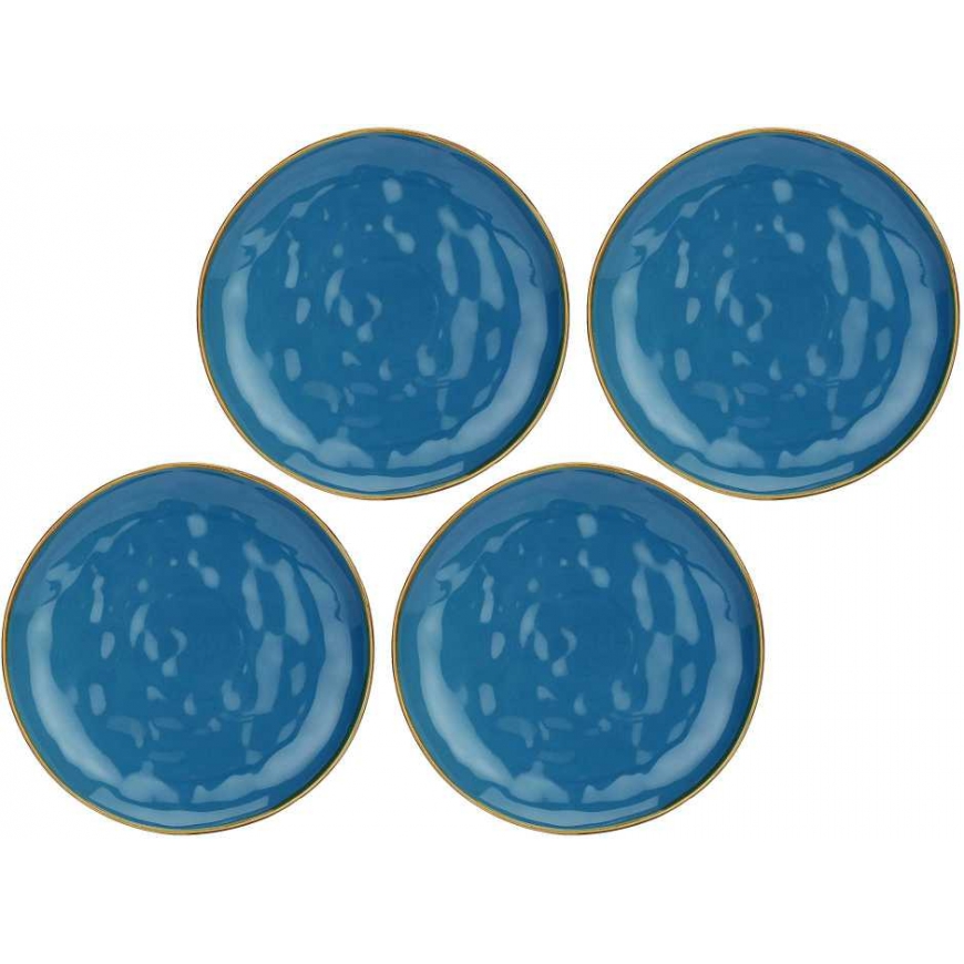 Rose&Tulipani Set of 4 talerzy obiadowych Concerto Blu Avio - Granatowy, 27 cm