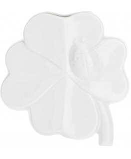 La Porcellana Bianca Humidifier Leopoldina koniczyna - White, 20 cm