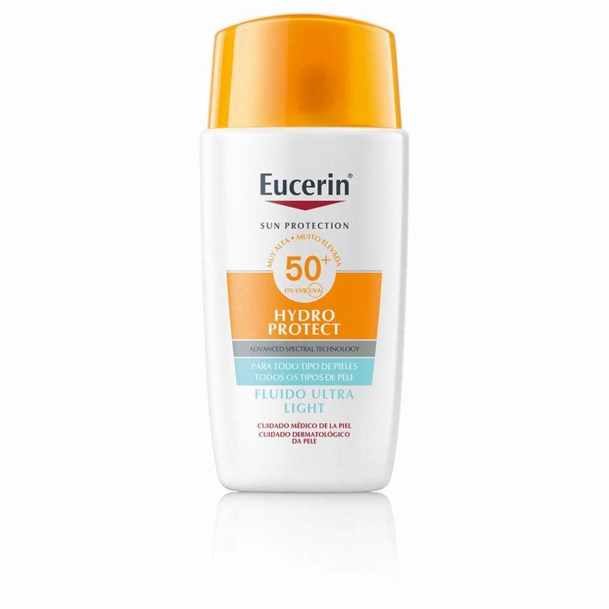 "Eucerin Hydra Protect Ultra Light Fluid sun protective face cream with SPF50+ 50ml