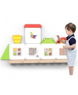 Viga Toys Locomotive-shaped magnetic educational board