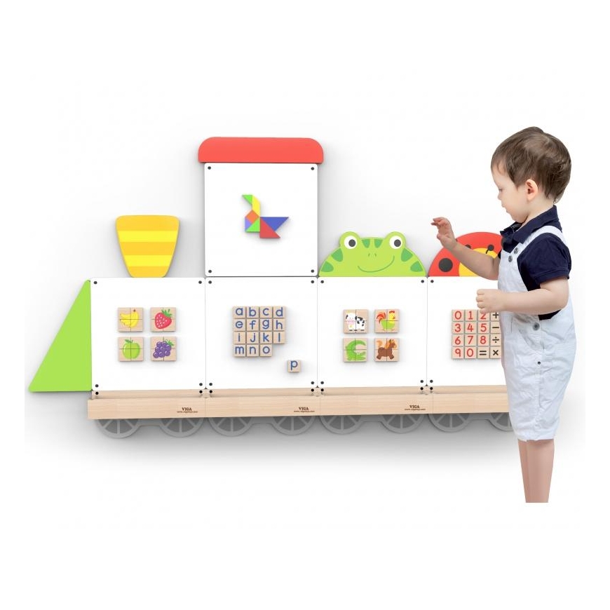 Viga Toys Locomotive-shaped magnetic educational board – 2