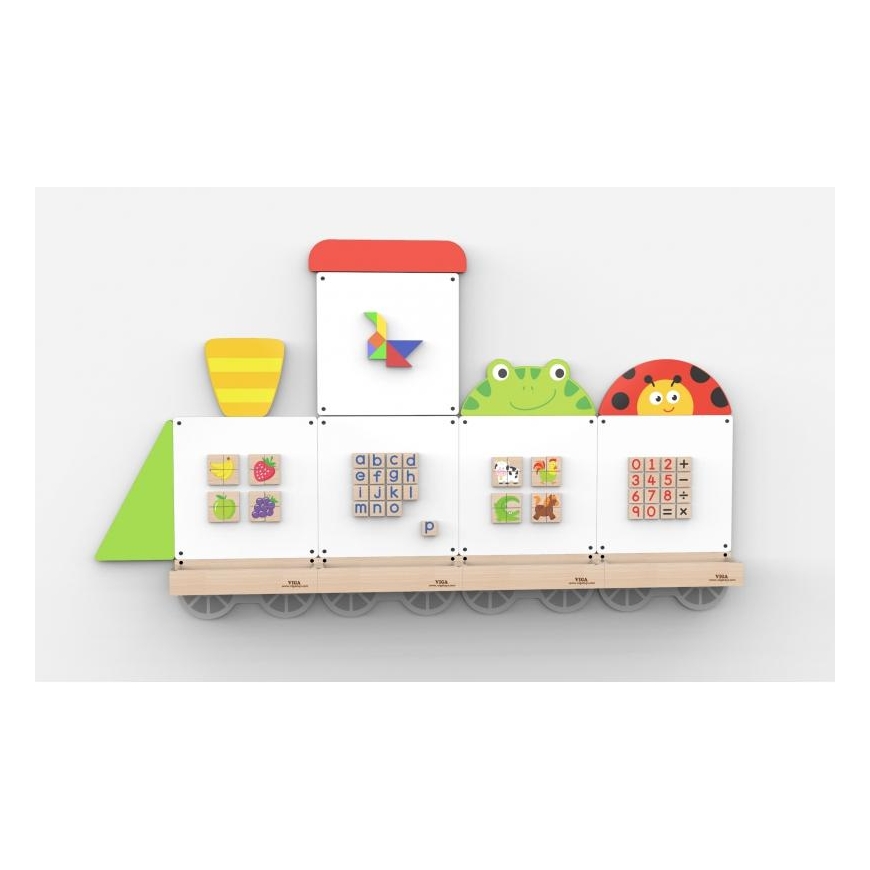 Viga Toys Locomotive-shaped magnetic educational board – 3
