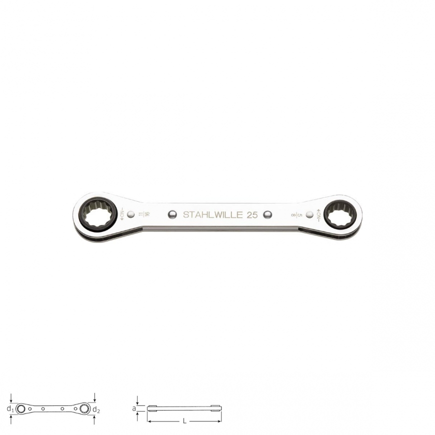 Socket wrench Stahlwille 25aN 1/2'' 174 mm – 2