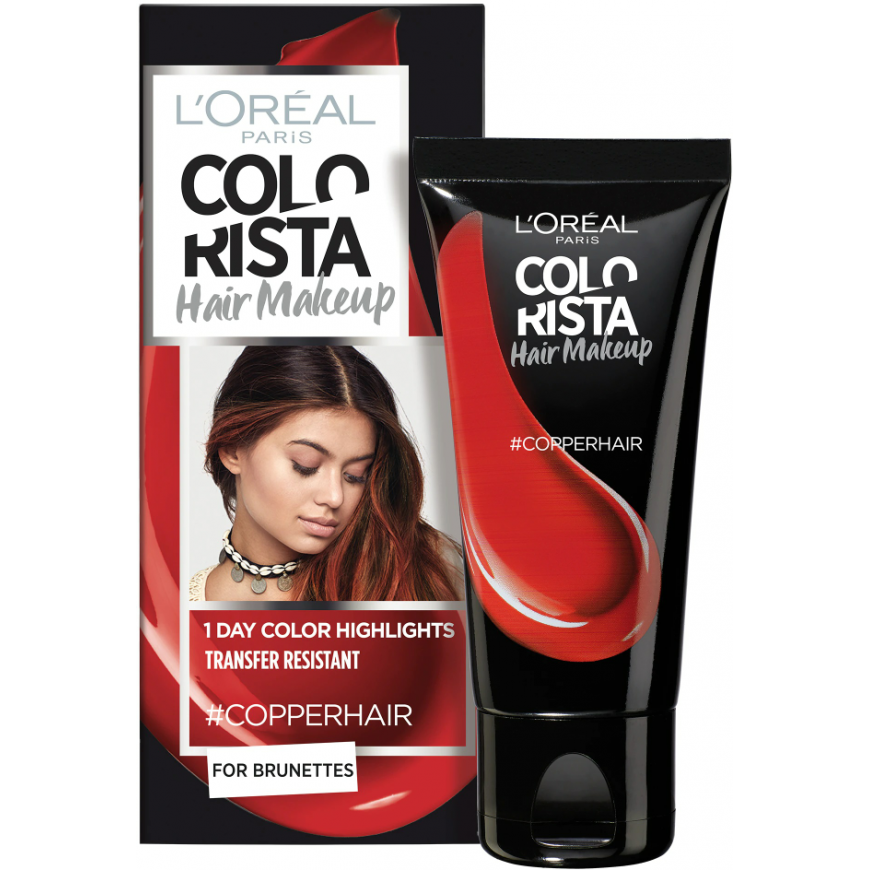 Loreal L'Oreal Paris, Colorista plaukų makiažas, pusiau ilgalaikiai plaukų dažai, COPPERHAIR, 30 ml moterims – 4