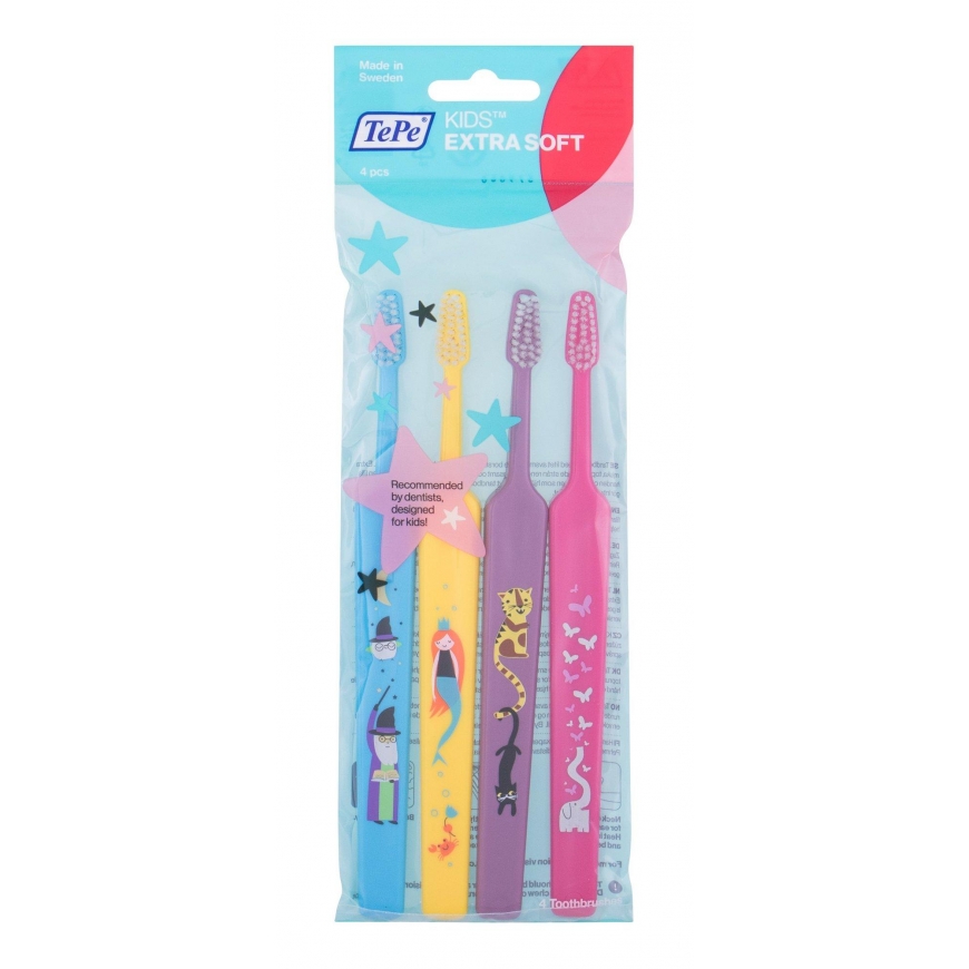 Tepe Toothbrush TEPE brushes kids 4-pack