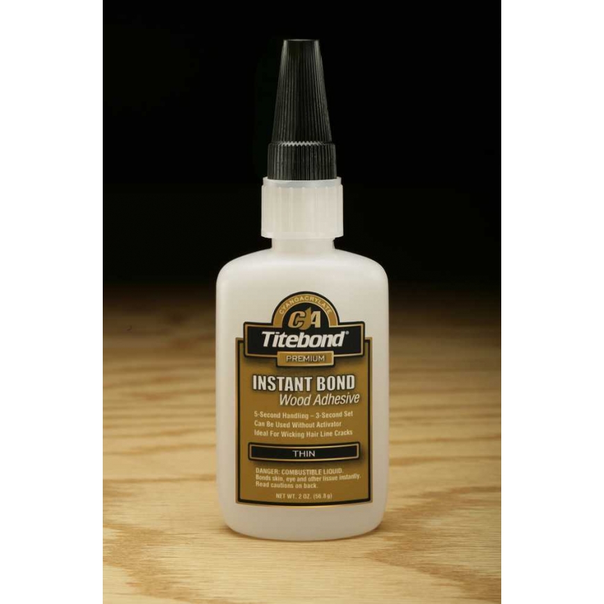 Universalūs momentiniai klijai Titebond Instant Bond Thin 113,4 g.