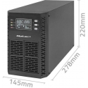 Qoltec Maitinimo šaltinis awaryjny UPS 1kVA | 1000W | Power Factor 1.0 | LCD | EPO| USB | On-line Qoltec Maitinimo šaltinis awaryjny UPS 1kVA | 1000W | Power Factor 1.0 | LCD | EPO| USB | On-line