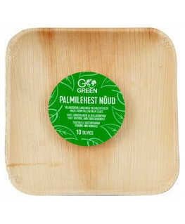 Palm leaf plates Go Green 15x15cm 10 pieces | 0,22kg