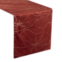 Eurofirany BLINK / 18 Velvet table runner with water lily leaf pattern, 35X220 cm, color: brick Eurofirany BLINK / 18 Velvet table runner with water lily leaf pattern, 35X220 cm, color: brick
