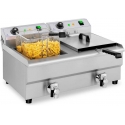 Royal Catering Electric power double fryer with tap 230 V 2 x 3200W 2 x 13 L Royal Catering Electric power double fryer with tap 230 V 2 x 3200W 2 x 13 L