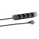 EFB Elektronik EK631DE.10 pikendusjuhe 2 m 4 vahelduvvoolu kontakt Hoonesisene Must