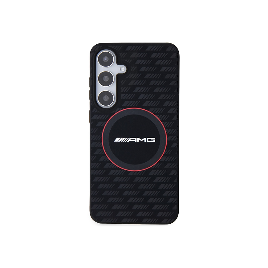 Case Mercedes AMG AMHMS24M23SMRK S24+ S926 black/black hardcase Silicone Carbon Pattern MagSafe – 3