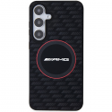 Case Mercedes AMG AMHMS24M23SMRK S24+ S926 black/black hardcase Silicone Carbon Pattern MagSafe