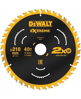 Cutting disc DeWalt DT20433-QZ 210 mm Z40