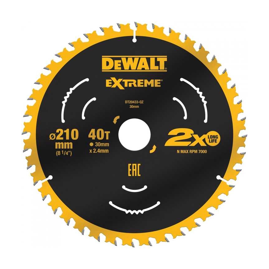 Cutting disc DeWalt DT20433-QZ 210 mm Z40