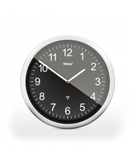 Mebus 19812 radio wall clock black/silver