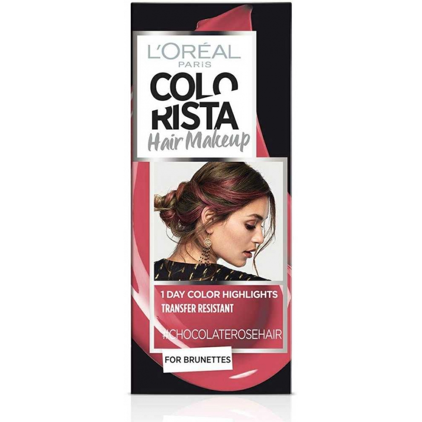 Loreal L'Oreal Paris, Colorista plaukų makiažas, pusiau ilgalaikiai plaukų dažai, CHOCOLATEROSEHAIR, 30 ml moterims – 4