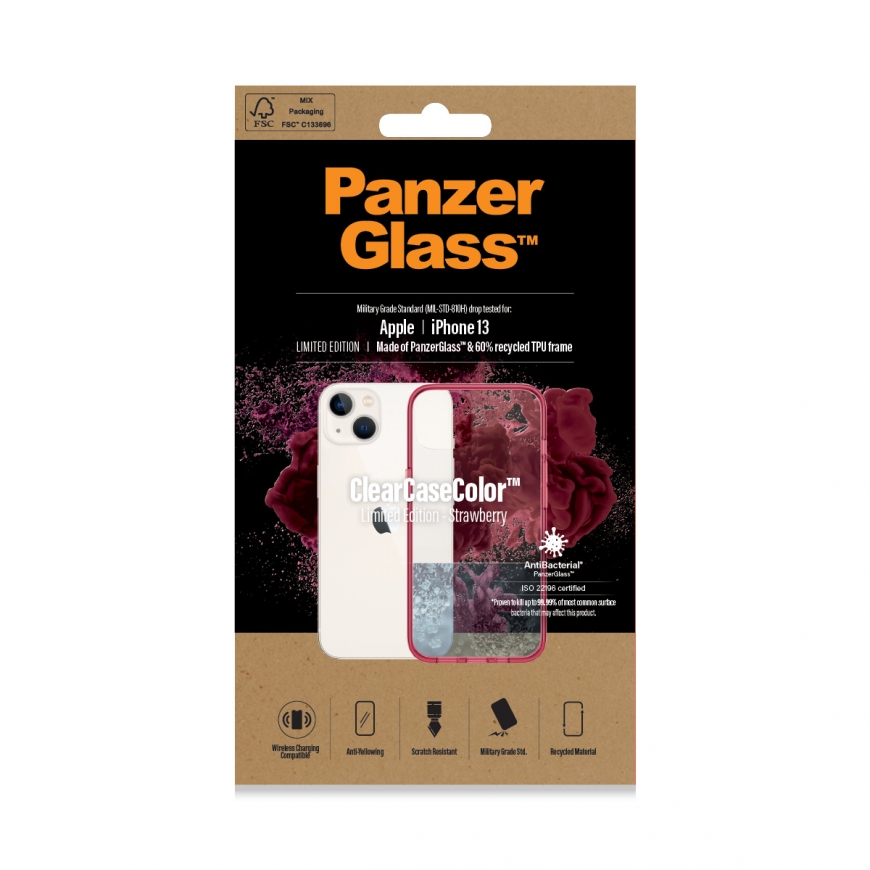 PanzerGlass ® ClearCaseColor™ Apple iPhone 13 - Strawberry – 2