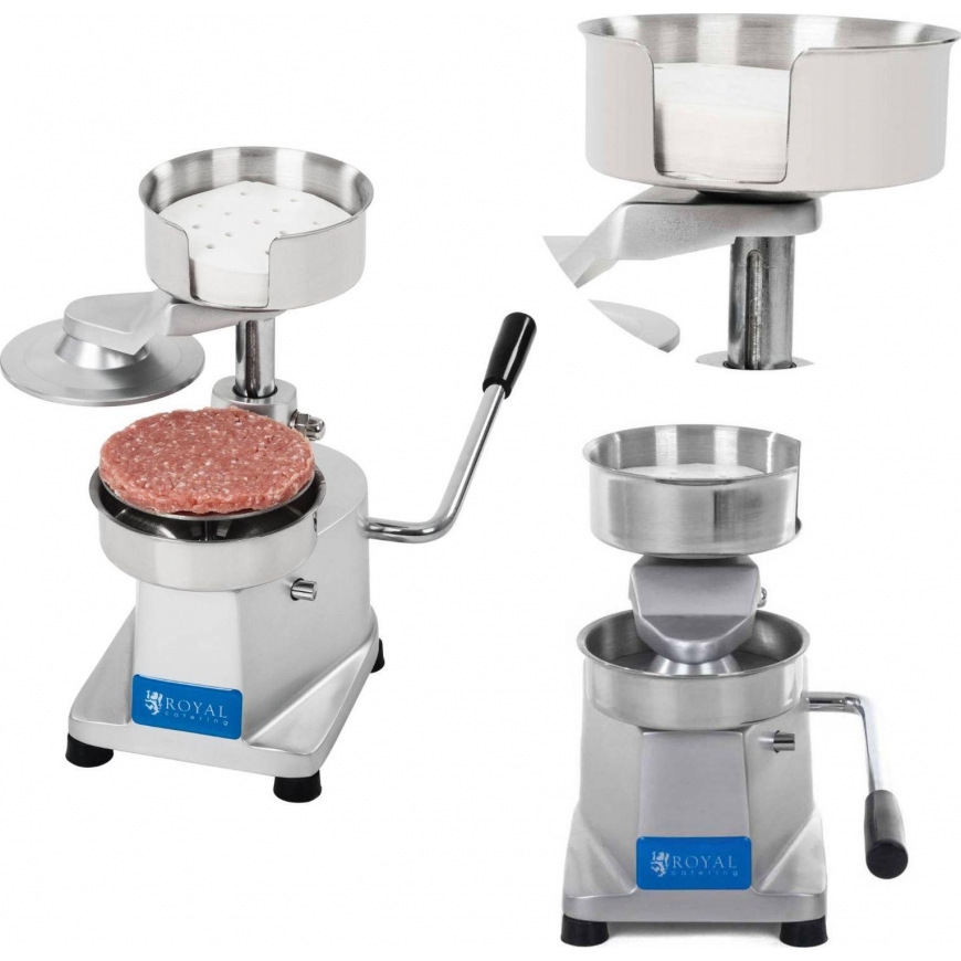 Mėsmalė Royal Catering Rankinis mėsainių presas, sk. 130 mm