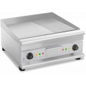Royal Catering Kepsninė dviguba lygi, grioveliais grioveliais su riebalų stalčiumi 230 V 2x 3200 W