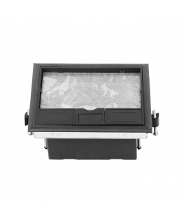 Orno Puszka podłogowa na gniazda modulowe 4 x 45x45mm or 8 x 22.5x45mm, cover: material own, black