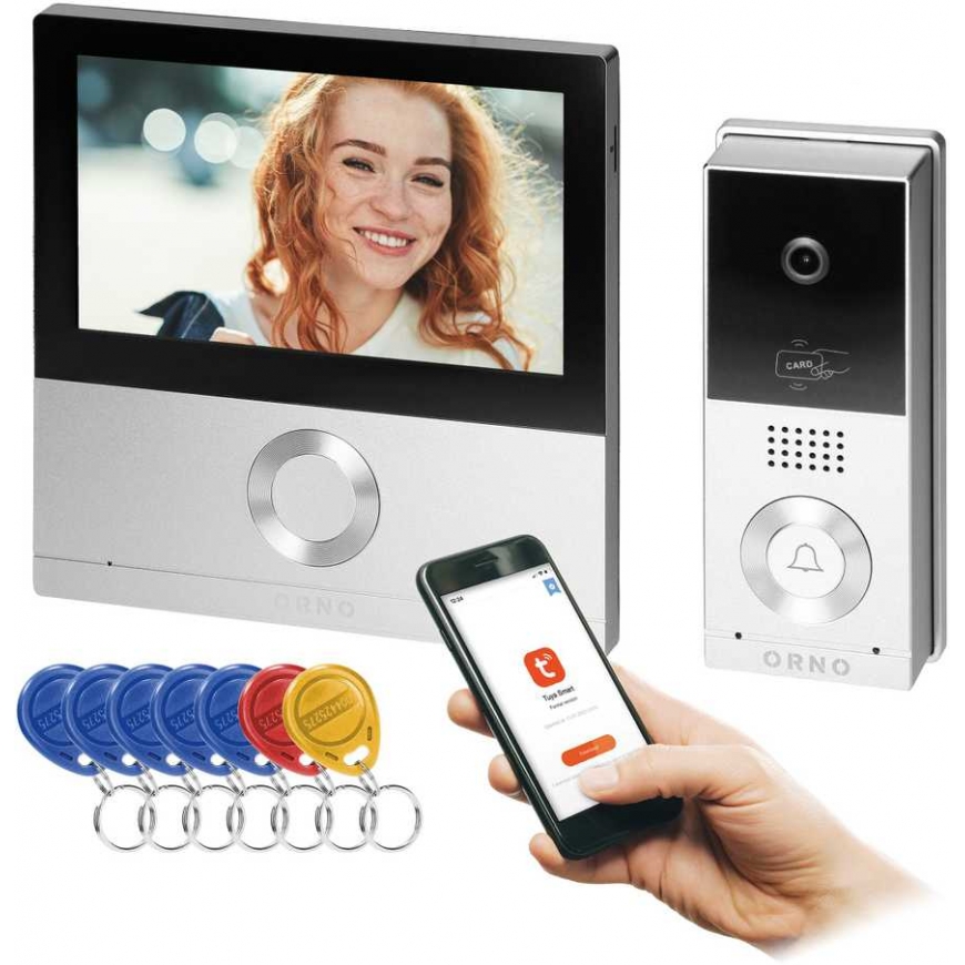 Orno TALOS, vaizdo domofono komplektas, 4 laidų, 7", Wi-Fi, jutiklinis ekranas, Full HD, RFID – 2