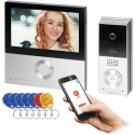 Orno TALOS, video intercom set, 4 wires, 7", Wi-Fi, touch screen, Full HD, RFID