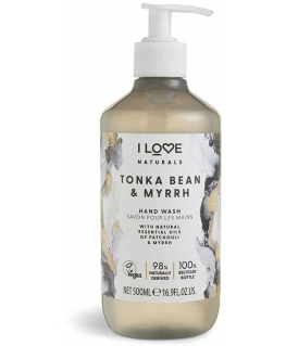 I Love Naturals Rankų muilas Tonka Bean & Myrrh rankų plovimo gelis 500ml