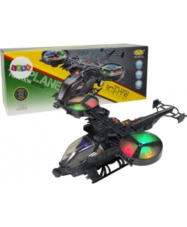 Lean Toys „LeanToys“ karinio sraigtasparnio „High Wings“ šviesos garsas sukasi