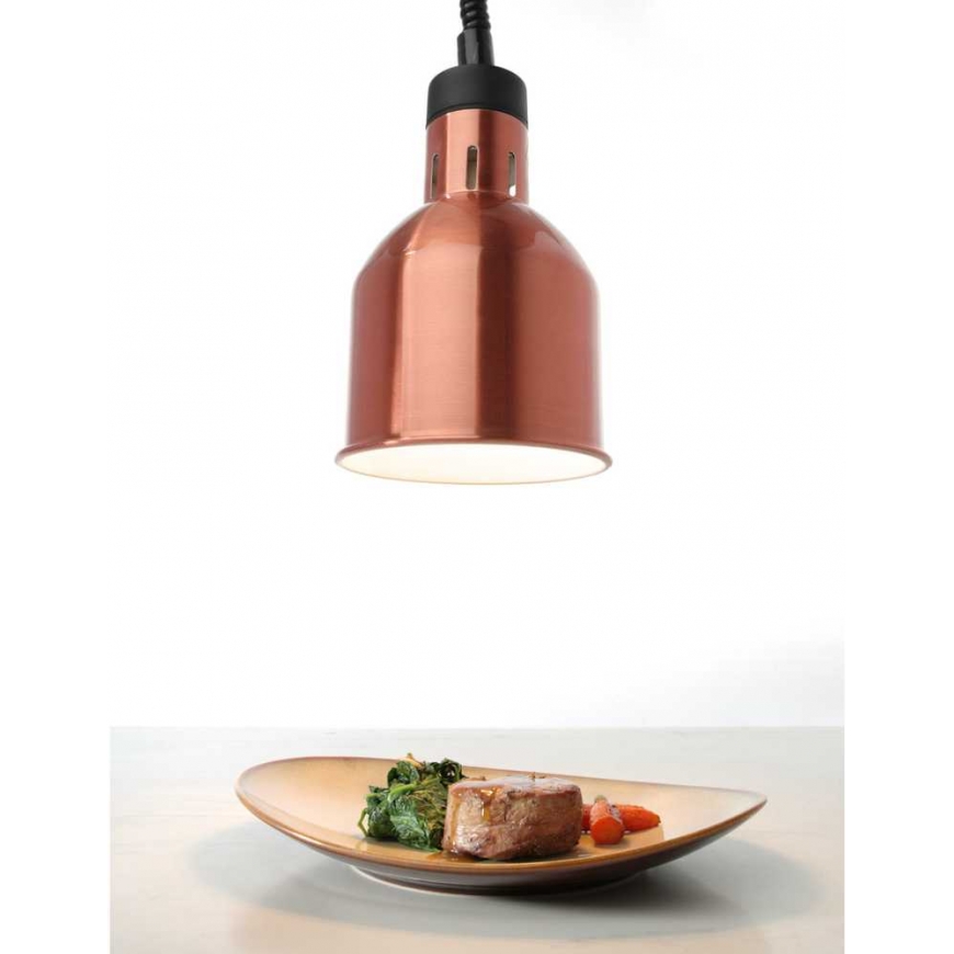 Hendi Food warming lamp - hanging cylindrical conical copper 250W – 2