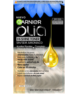 Garnier Olia Hi Shine Toner Coloración Semipermanente Neutralizador De Tonos 9.1 Rubio Ceniza 3 Piezas