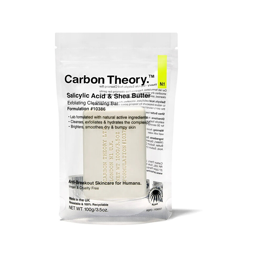 Carbon Theory Salicylic Acid & Shea Butter Exfoliating Cleansing Bar - Čistící ložíkové síplo – 2