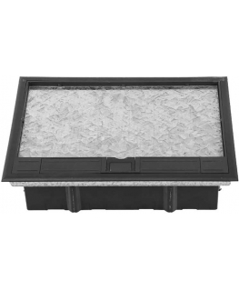 Orno Puszka podłogowa na gniazda modulowe 8 x 45x45mm or 16 x 22.5x45mm, cover: material own, black
