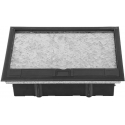 Orno Puszka podłogowa na gniazda modułowe 8 x 45x45mm lub 16 x 22,5x45mm, pokrywa: materiał własny, juoda