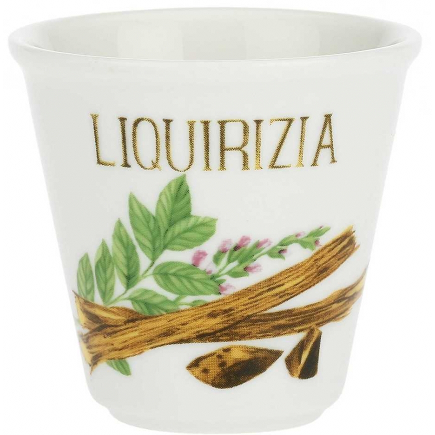 La Porcellana Bianca Rinkinys 6 kieliszków na likier Liquirizia Liquorelli - Balta, 75 ml – 2
