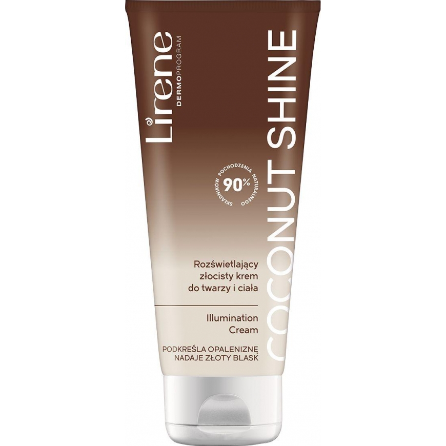 Lirene Perfect Tan šviečiantis auksinis veido ir kūno kremas Coconut Shine 150ml – 2
