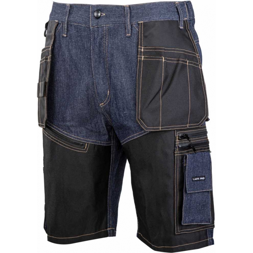 Lahti Pro Short denim shorts. blue with fittings, "2xl", ce, lahti – 3