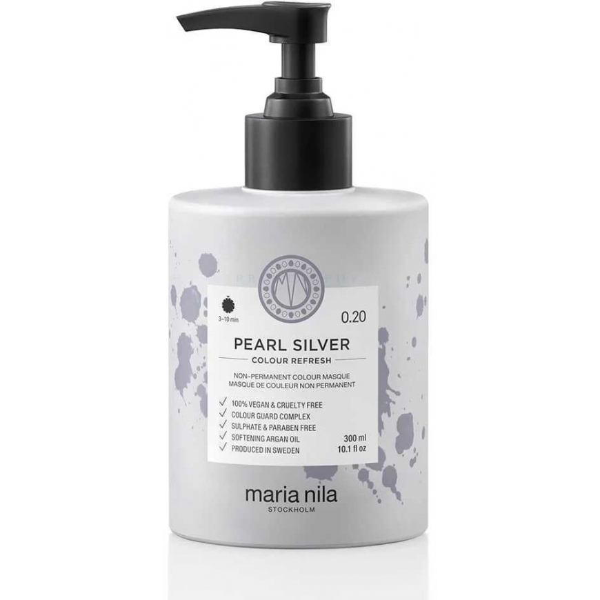 Maria Nila Color Refresh plaukų dažymo kaukė 0,20 Pearl Sidabrinis 300ml – 5