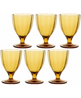 Rose&Tulipani Set of 6 kieliszków Amami - Bursztynowy, 300 ml